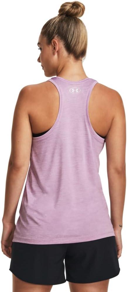 image:imageUnder Armour Womens Tech Twist Tank Top174 Fresh Orchid White Metallic Silver