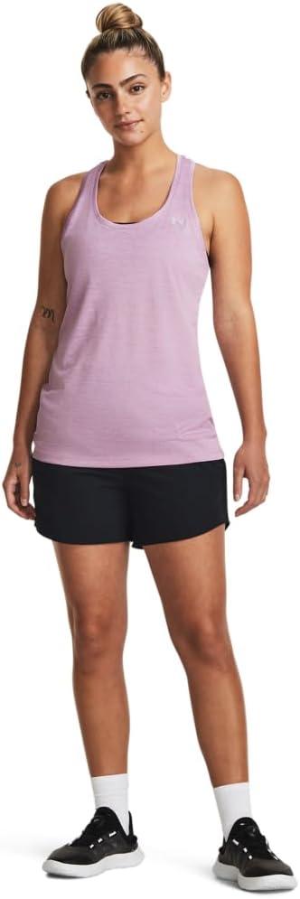 image:imageUnder Armour Womens Tech Twist Tank Top174 Fresh Orchid White Metallic Silver