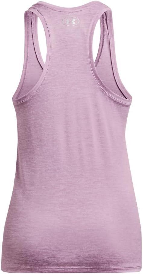 image:imageUnder Armour Womens Tech Twist Tank Top174 Fresh Orchid White Metallic Silver