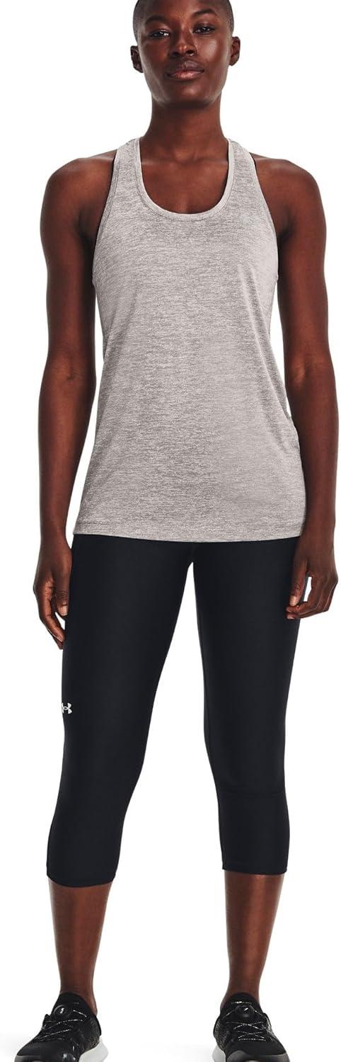 image:imageUnder Armour Womens Tech Twist Tank Top294 Pewter White Metallic Silver