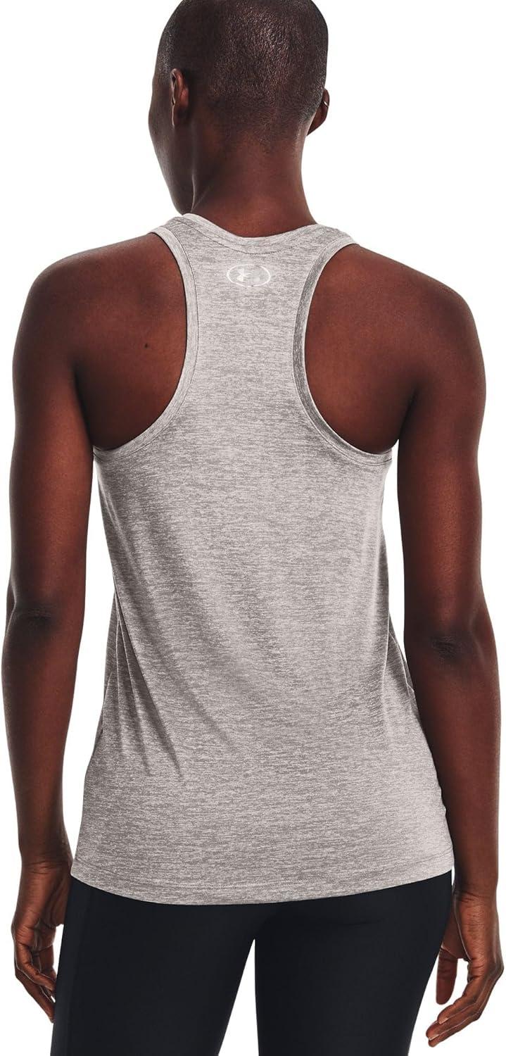 image:imageUnder Armour Womens Tech Twist Tank Top294 Pewter White Metallic Silver