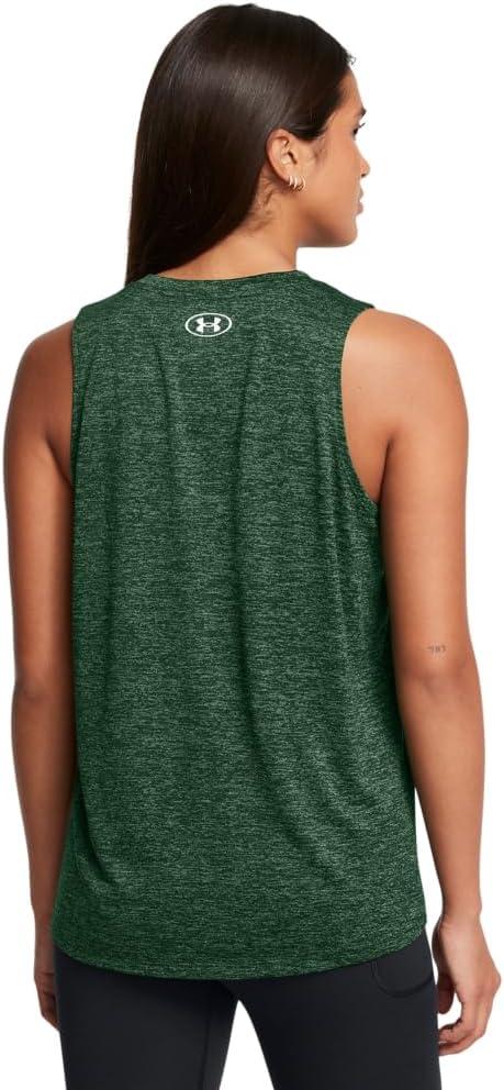 image:imageUnder Armour Womens Tech Twist Tank Top301 Forest Green White