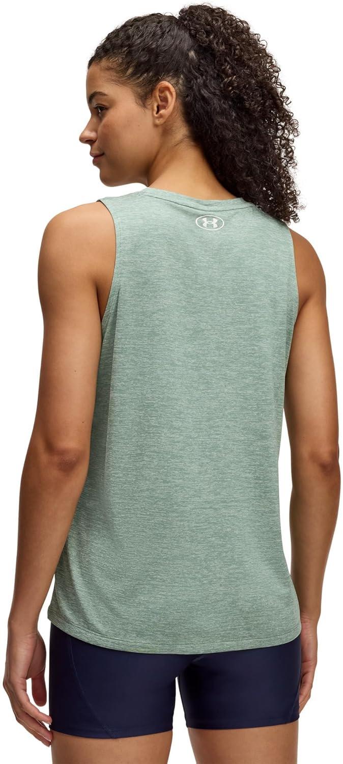 image:imageUnder Armour Womens Tech Twist Tank Top348 Silica Green White