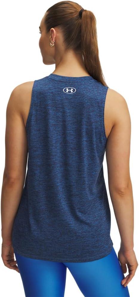 image:imageUnder Armour Womens Tech Twist Tank Top402 Blue Atlantis White