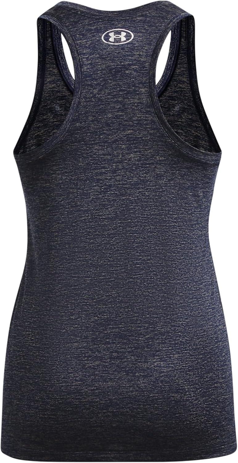 image:imageUnder Armour Womens Tech Twist Tank Top410 Midnight Navy Metallic Silver