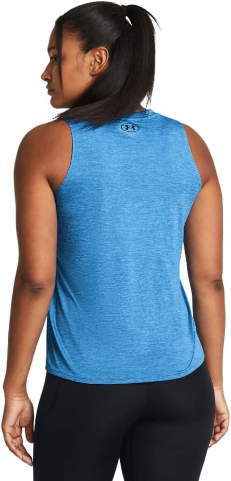 image:imageUnder Armour Womens Tech Twist Tank Top444 Viral Blue Brilliant Blue Black
