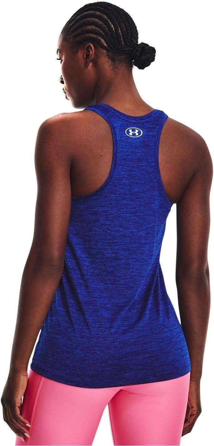 image:imageUnder Armour Womens Tech Twist Tank Top456 Bauhaus Blue Versa Blue Metallic Silver