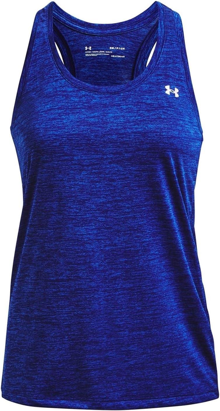 image:imageUnder Armour Womens Tech Twist Tank Top456 Bauhaus Blue Versa Blue Metallic Silver