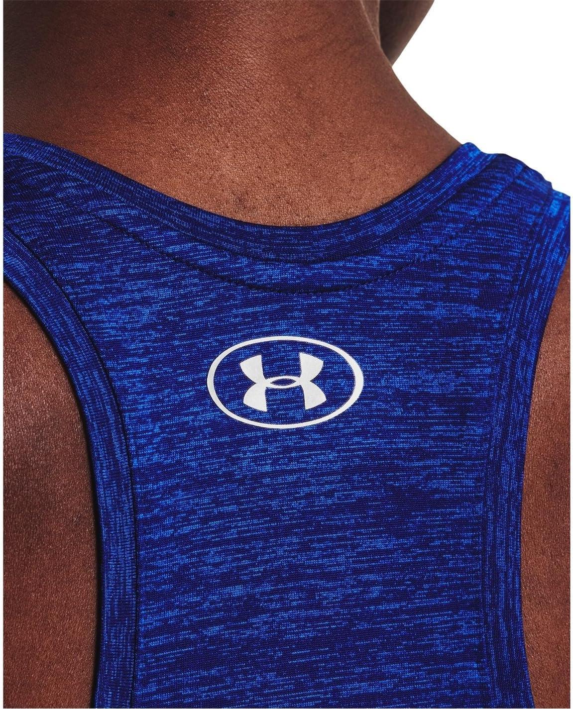 image:imageUnder Armour Womens Tech Twist Tank Top456 Bauhaus Blue Versa Blue Metallic Silver