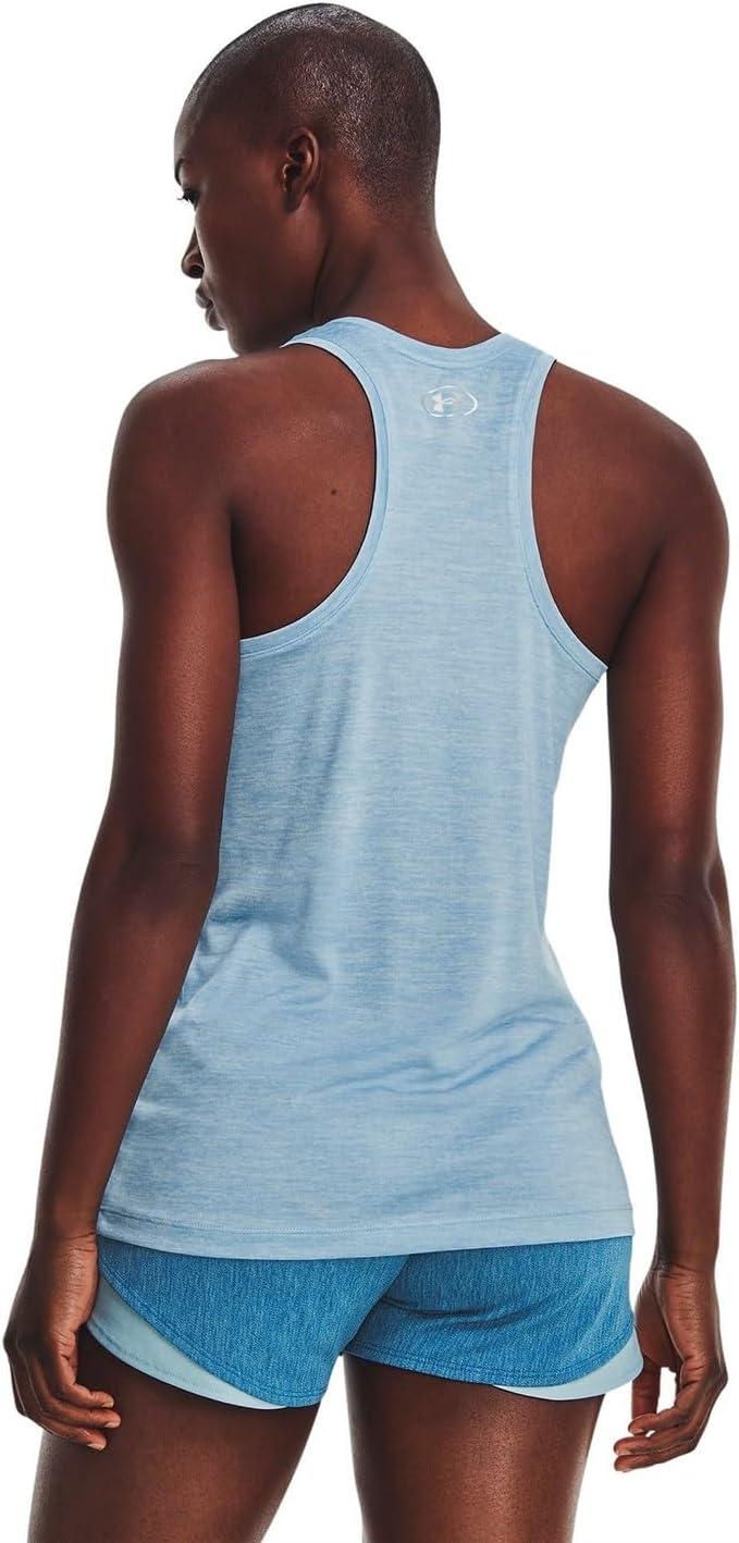 image:imageUnder Armour Womens Tech Twist Tank Top490 Blizzard White Metallic Silver