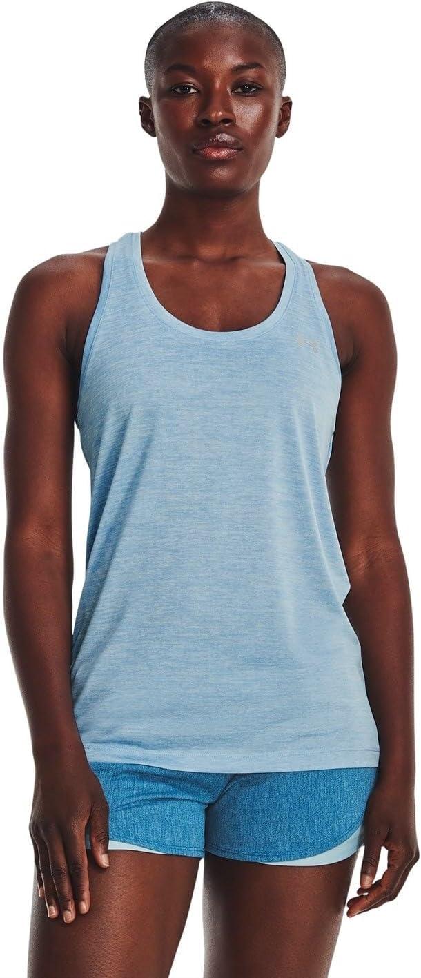 image:imageUnder Armour Womens Tech Twist Tank Top490 Blizzard White Metallic Silver