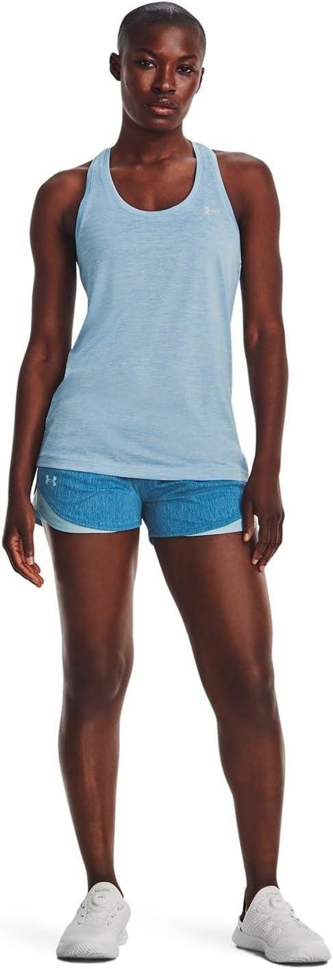 image:imageUnder Armour Womens Tech Twist Tank Top490 Blizzard White Metallic Silver
