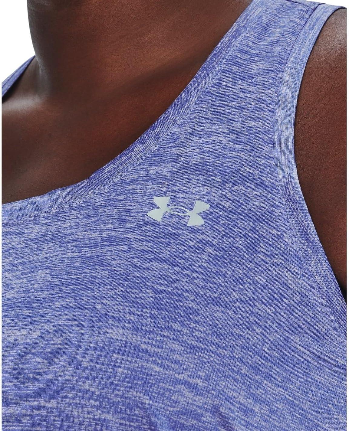 image:imageUnder Armour Womens Tech Twist Tank Top495 Baja Blue Nebula Purple Metallic Silver