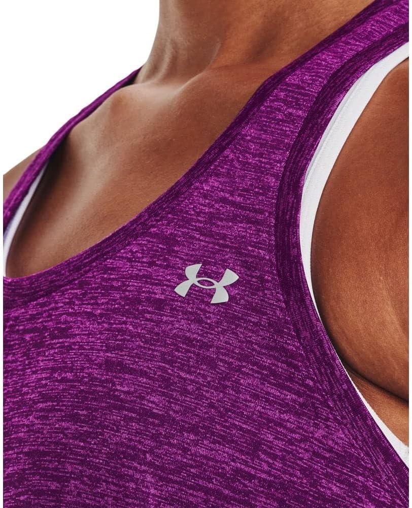 image:imageUnder Armour Womens Tech Twist Tank Top514 Rivalry Strobe Metallic Silver