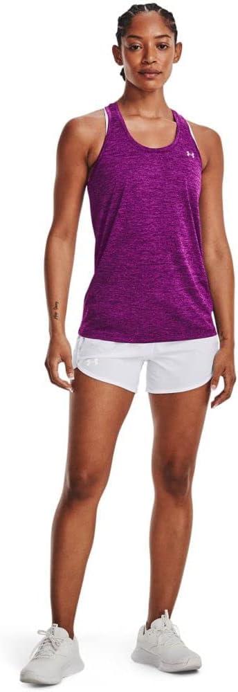 image:imageUnder Armour Womens Tech Twist Tank Top514 Rivalry Strobe Metallic Silver