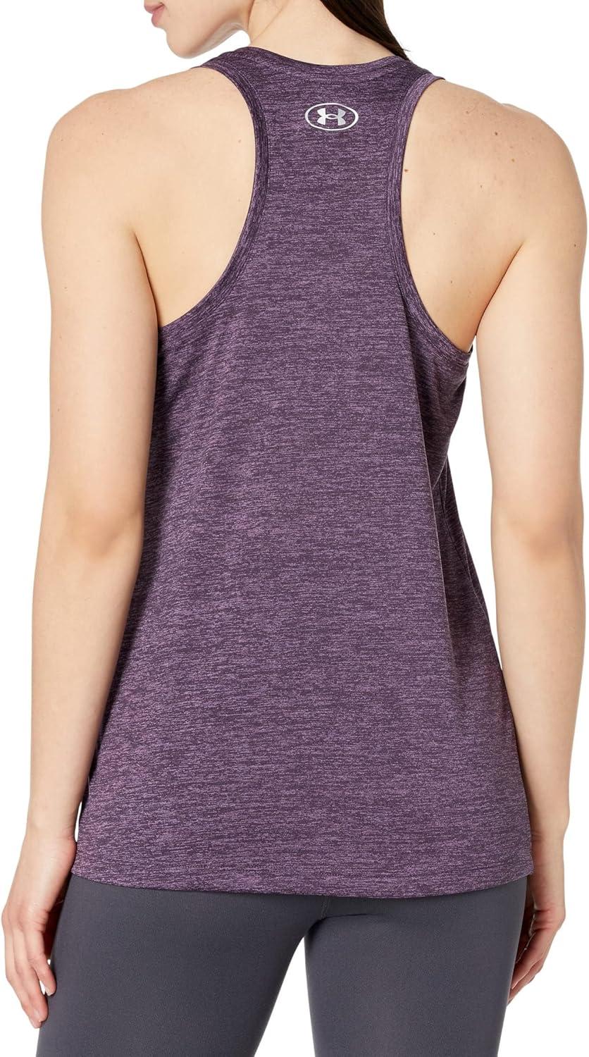 image:imageUnder Armour Womens Tech Twist Tank Top541 Tux Purple Retro Purple Metallic Silver