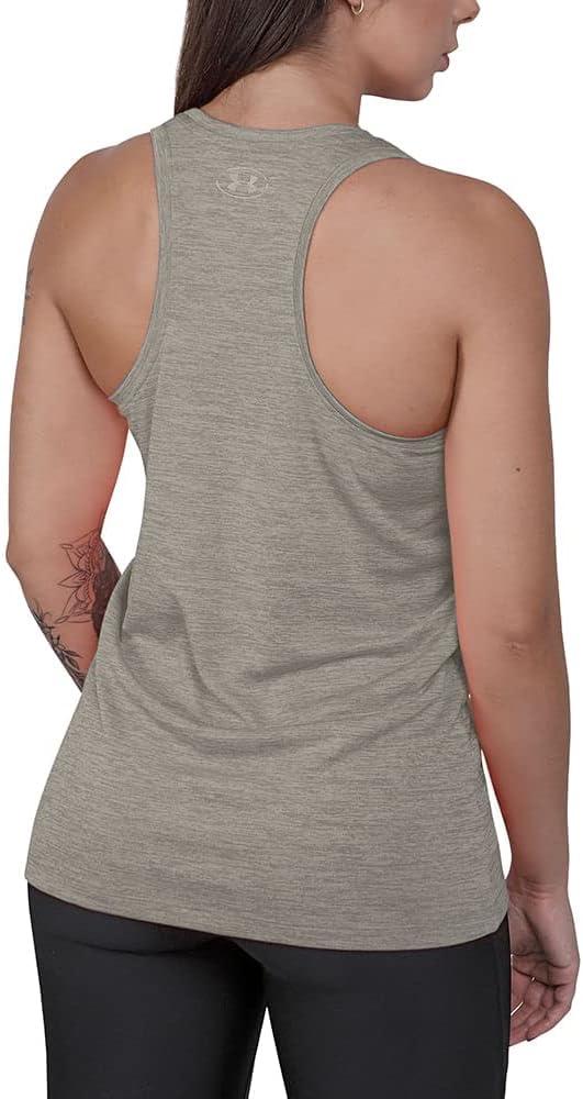 image:imageUnder Armour Womens Tech Twist Tank Top558 Tin Ghost Gray Metallic Silver