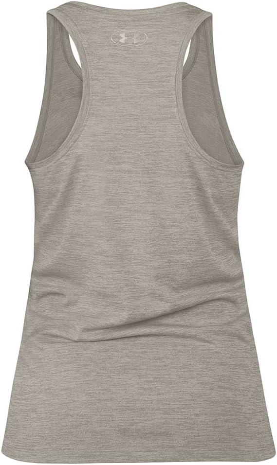 image:imageUnder Armour Womens Tech Twist Tank Top558 Tin Ghost Gray Metallic Silver