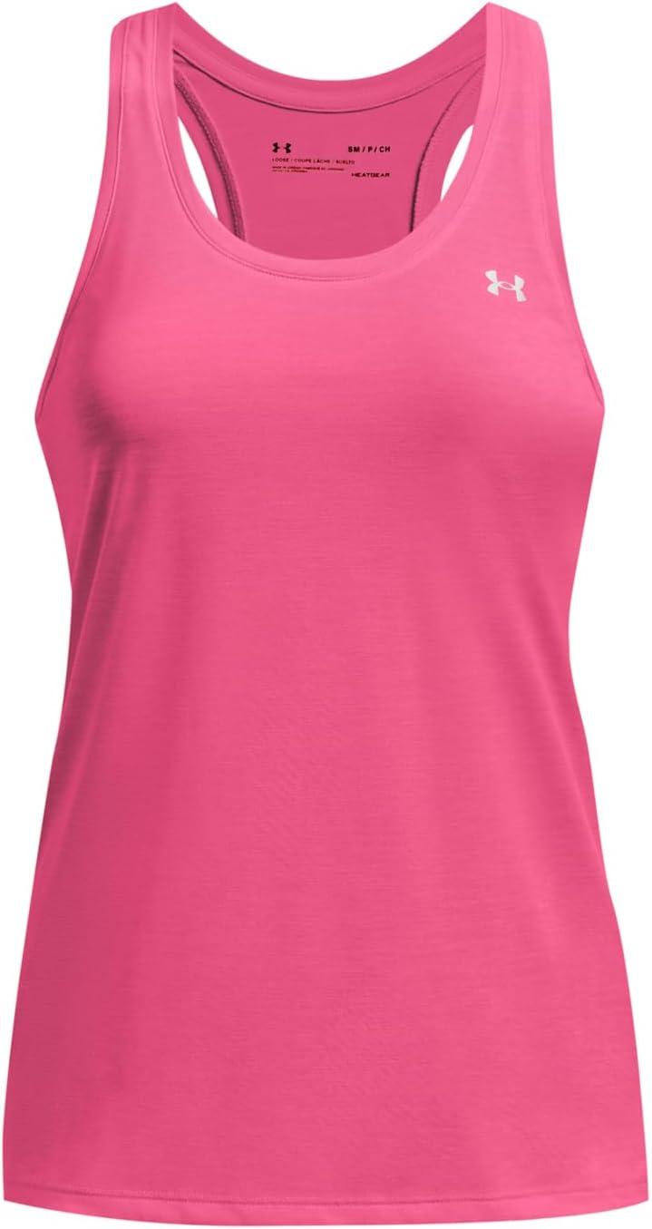 image:imageUnder Armour Womens Tech Twist Tank Top640 Pink Punk White Metallic Silver