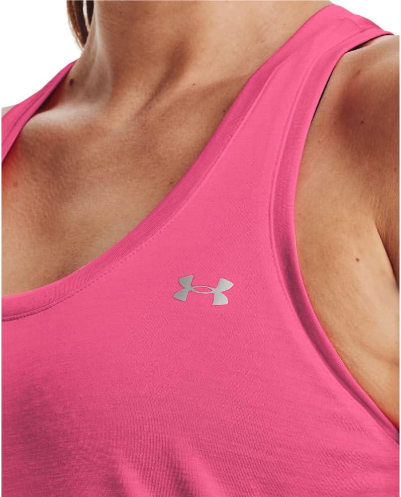 image:imageUnder Armour Womens Tech Twist Tank Top640 Pink Punk White Metallic Silver