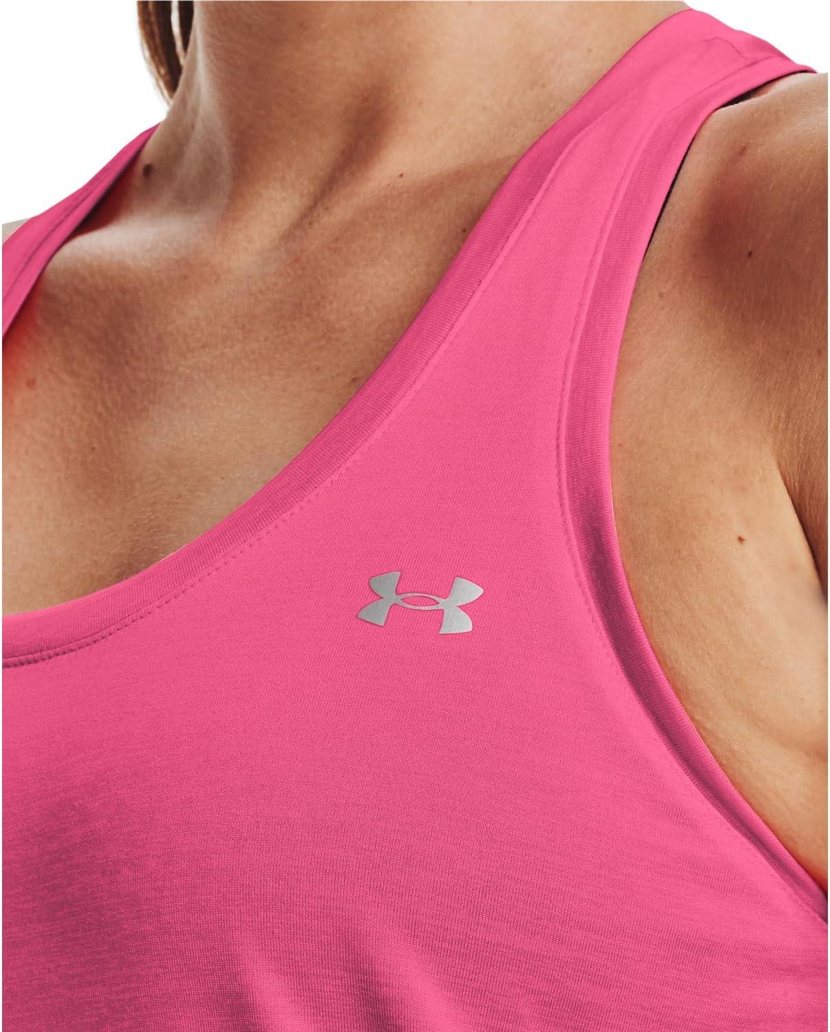 image:imageUnder Armour Womens Tech Twist Tank Top640 Pink Punk White Metallic Silver