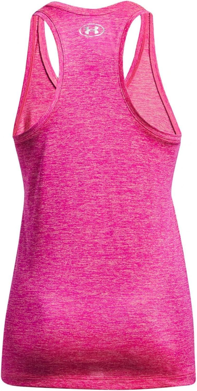 image:imageUnder Armour Womens Tech Twist Tank Top652 Rebel Pink Pink Elixir Metallic Silver