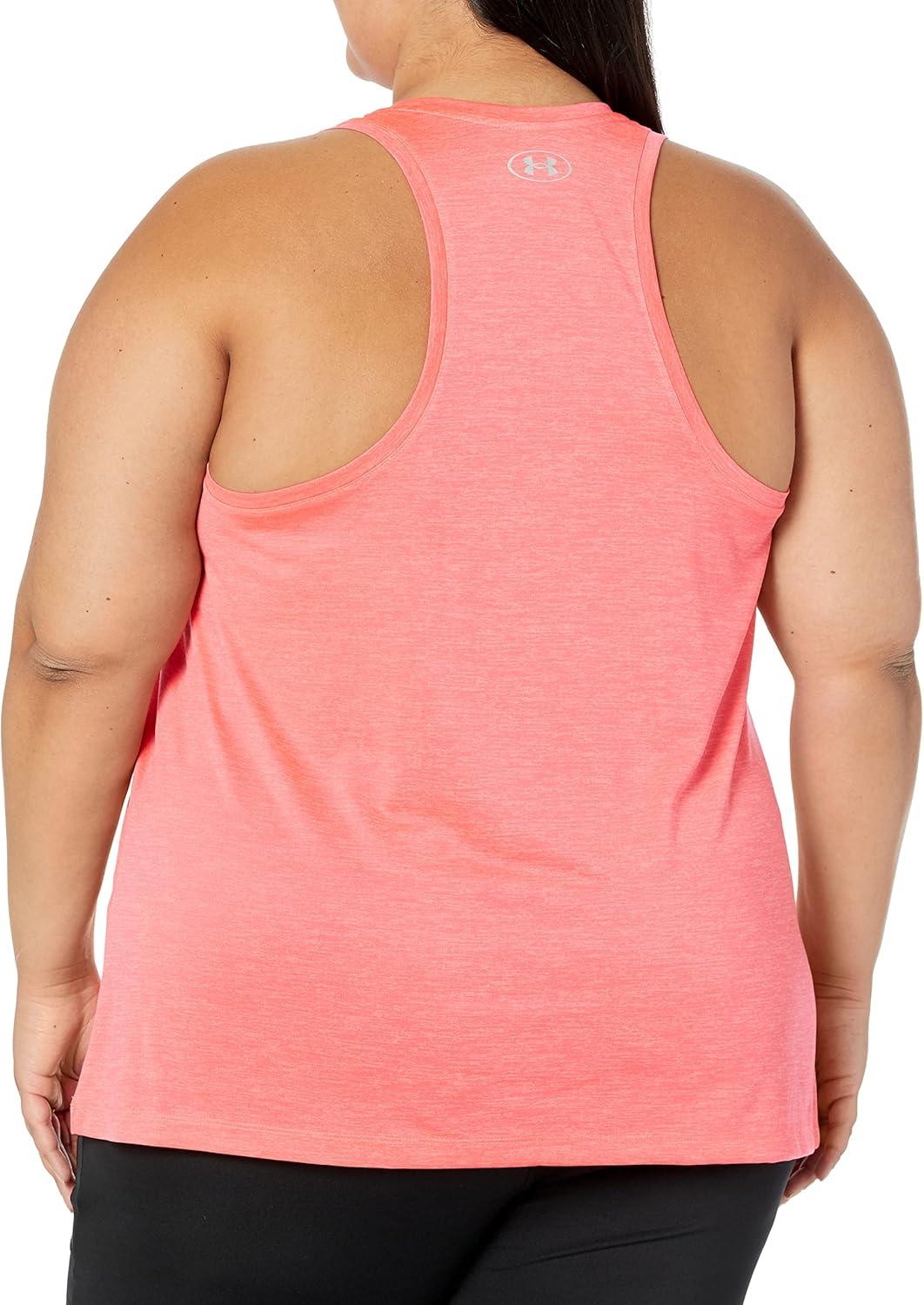 image:imageUnder Armour Womens Tech Twist Tank Top683 Pink Shock White Metallic Silver