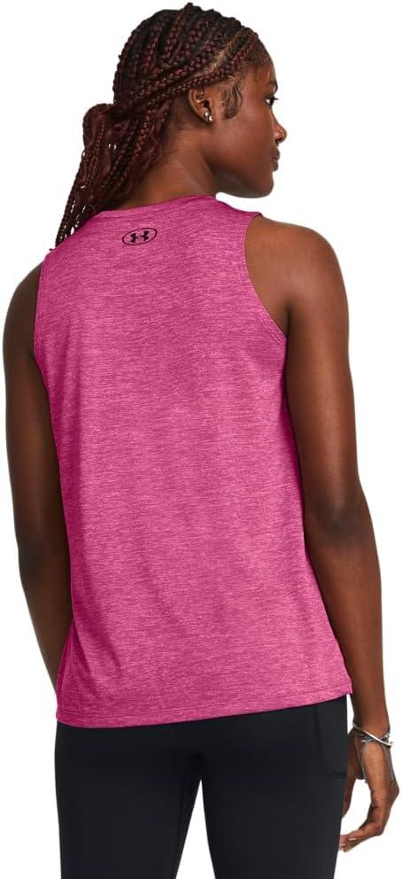 image:imageUnder Armour Womens Tech Twist Tank Top686 Astro Pink Pink Edge Black
