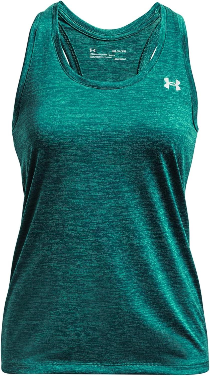 image:imageUnder Armour Womens Tech Twist Tank Top722 Coastal Teal Baja Blue Metallic Silver