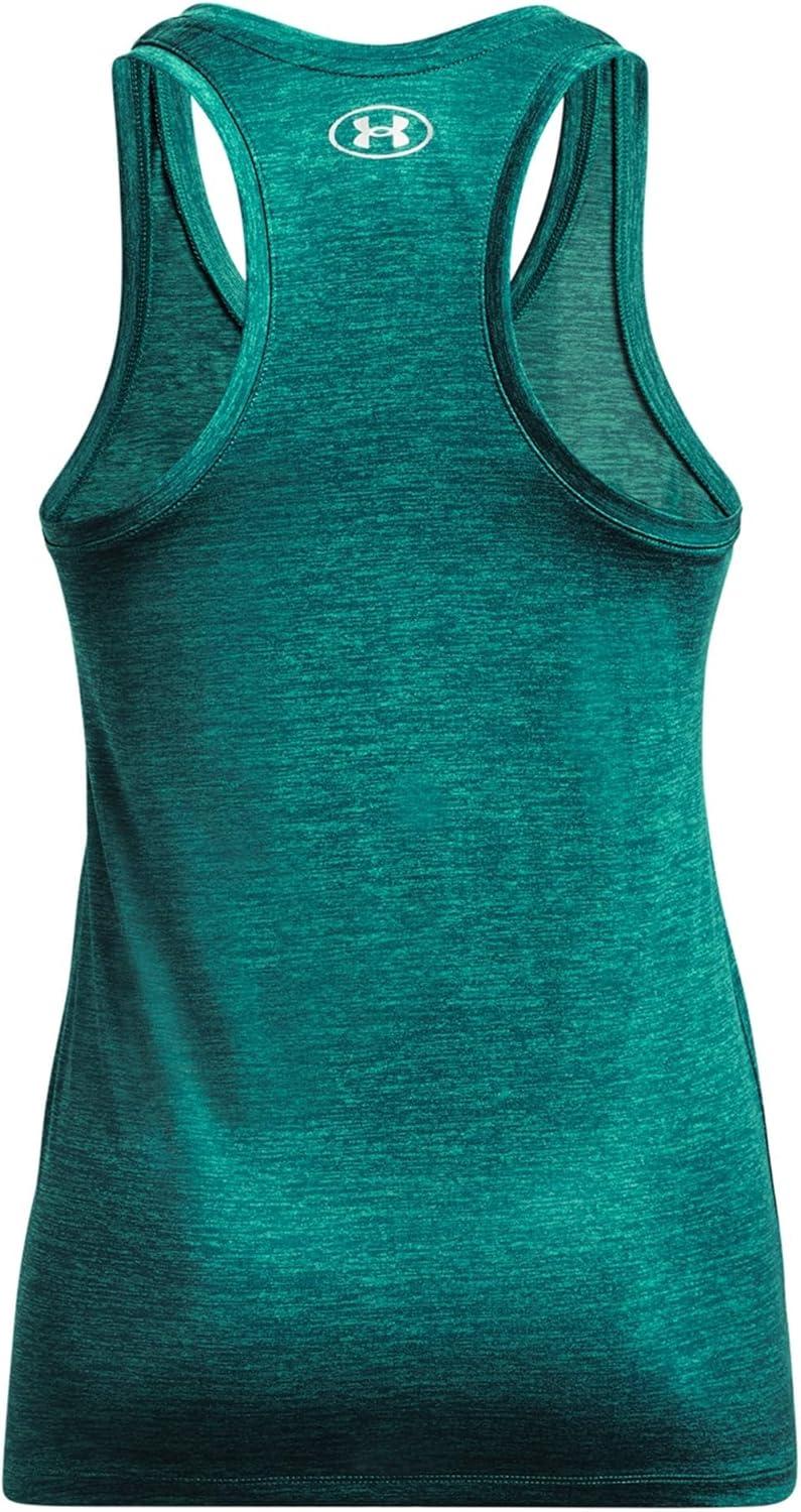 image:imageUnder Armour Womens Tech Twist Tank Top722 Coastal Teal Baja Blue Metallic Silver