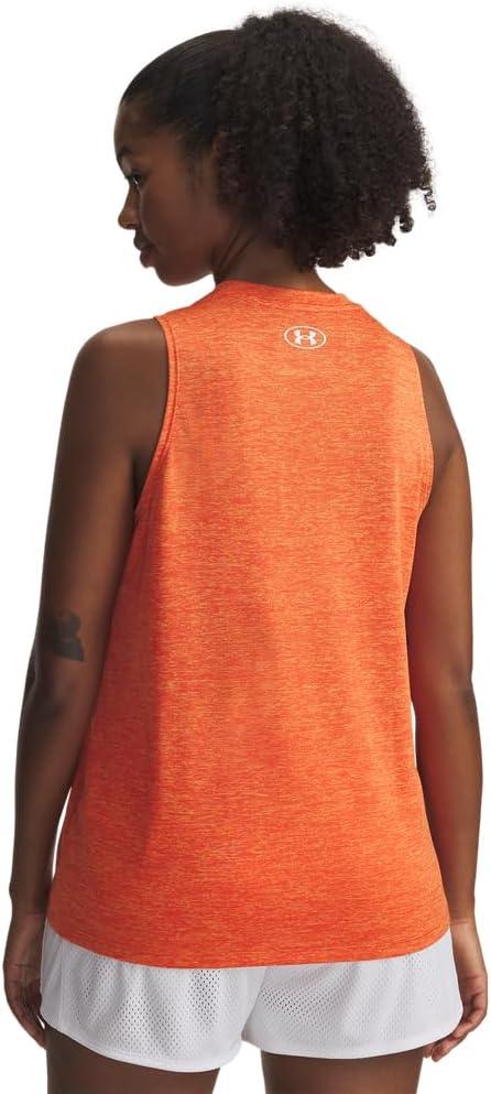 image:imageUnder Armour Womens Tech Twist Tank Top844 Orange Base White