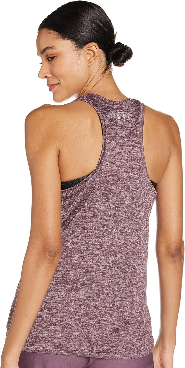 image:imageUnder Armour Womens Tech Twist Tank TopAsh Plum 554Metallic Silver