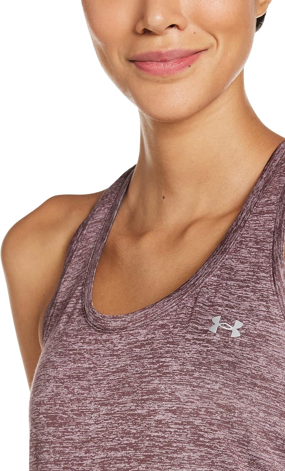 image:imageUnder Armour Womens Tech Twist Tank TopAsh Plum 554Metallic Silver