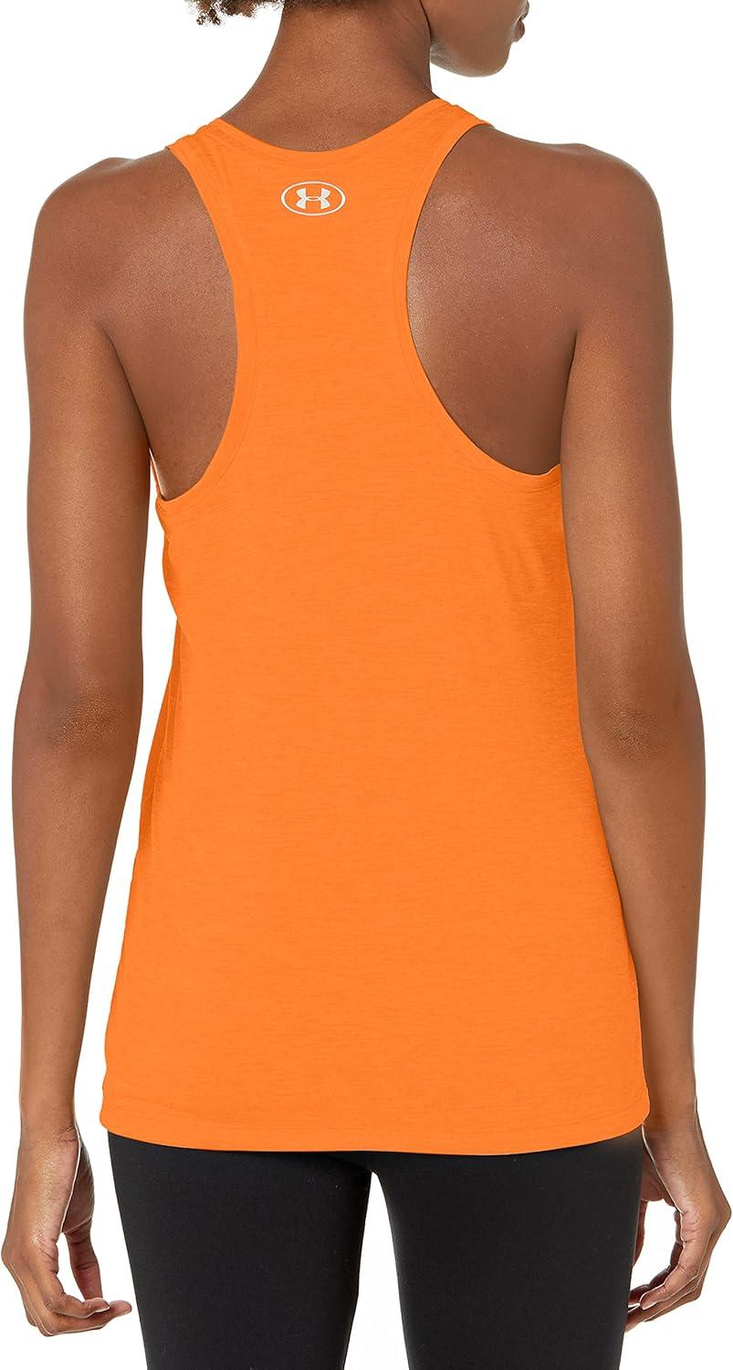 image:imageUnder Armour Womens Tech Twist Tank TopBlaze Orange 825Metallic Silver