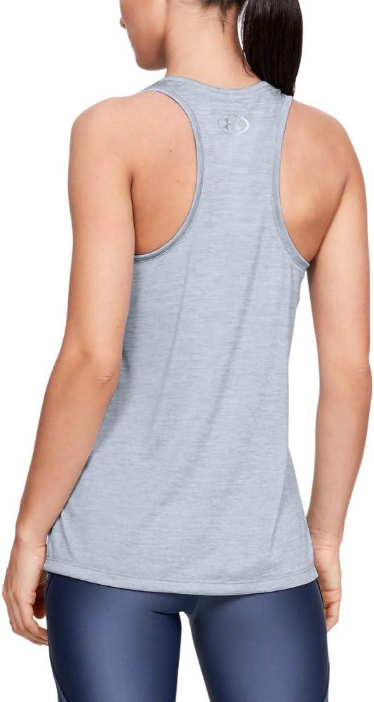 image:imageUnder Armour Womens Tech Twist Tank TopBlue Heights 448Metallic Silver