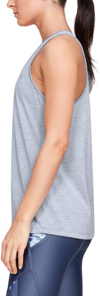 image:imageUnder Armour Womens Tech Twist Tank TopBlue Heights 448Metallic Silver