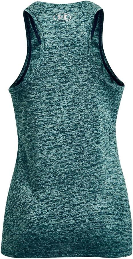 image:imageUnder Armour Womens Tech Twist Tank TopBlue Note 413Metallic Silver
