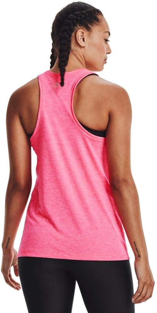 image:imageUnder Armour Womens Tech Twist Tank TopCerise 653Metallic Silver