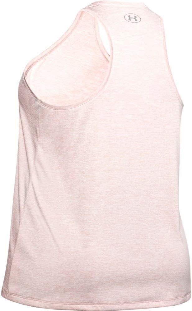 image:imageUnder Armour Womens Tech Twist Tank TopDash Pink 667Metallic Silver
