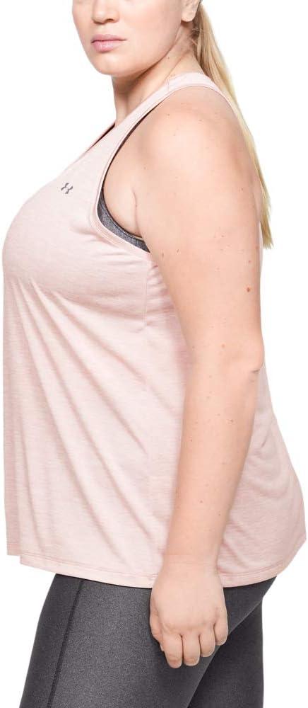 image:imageUnder Armour Womens Tech Twist Tank TopDash Pink 667Metallic Silver