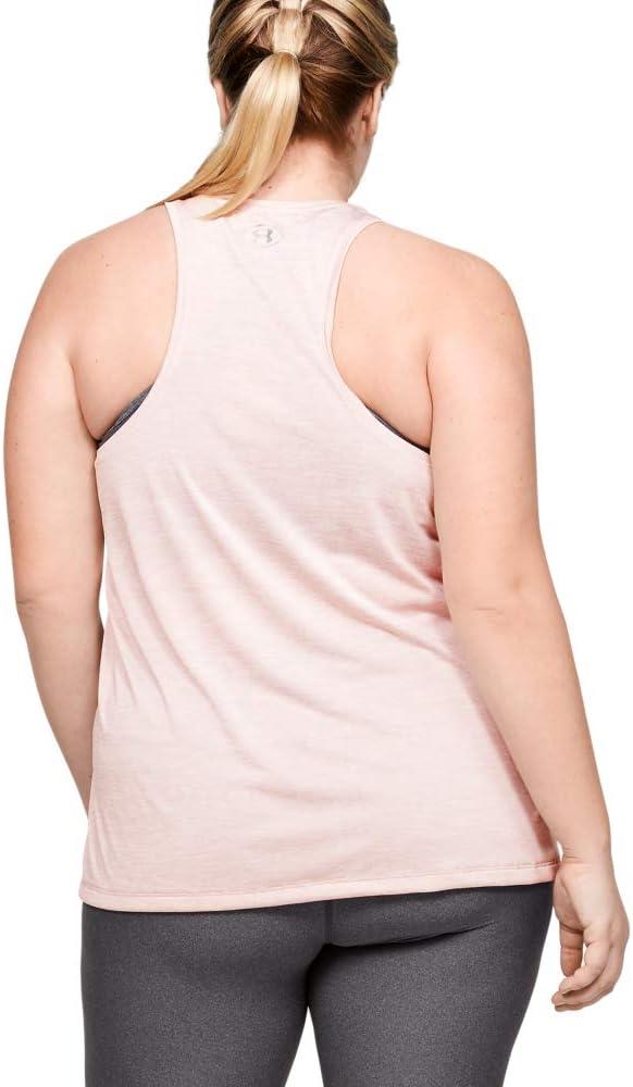 image:imageUnder Armour Womens Tech Twist Tank TopDash Pink 667Metallic Silver