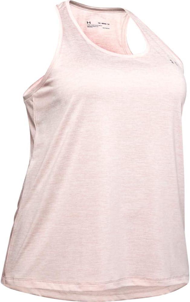 image:imageUnder Armour Womens Tech Twist Tank TopDash Pink 667Metallic Silver