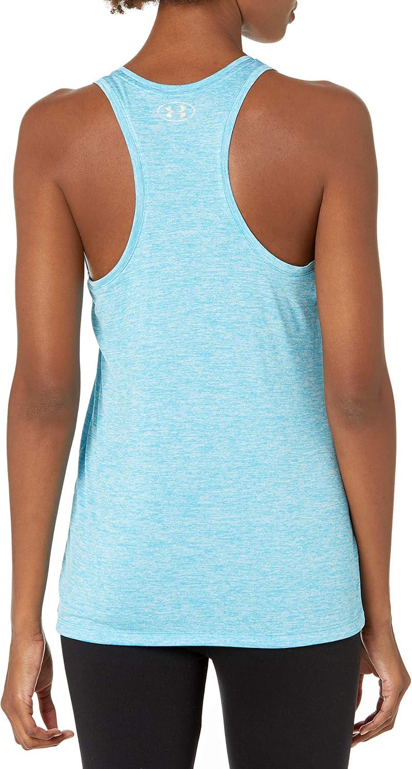 image:imageUnder Armour Womens Tech Twist Tank TopEquator Blue 417Metallic Silver