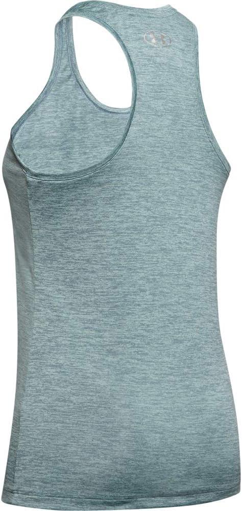 image:imageUnder Armour Womens Tech Twist Tank TopHushed Turquoise 396Metallic Silver