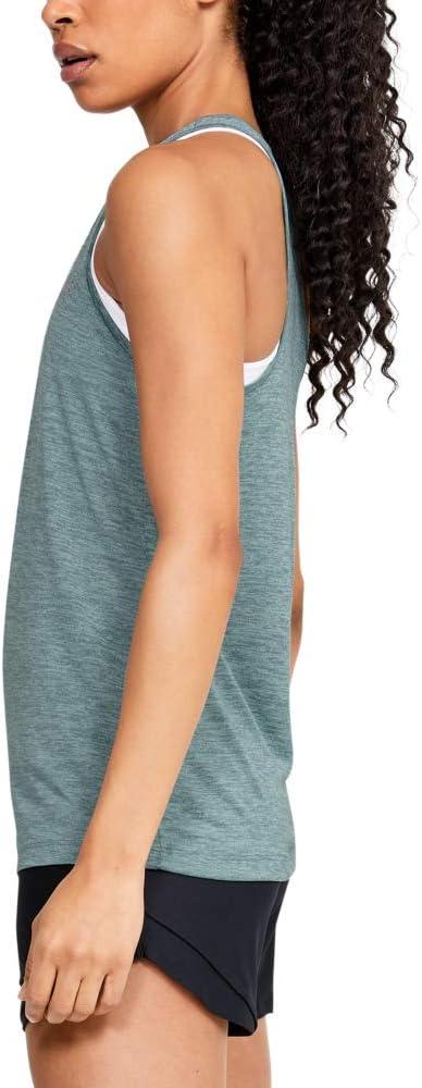 image:imageUnder Armour Womens Tech Twist Tank TopHushed Turquoise 396Metallic Silver