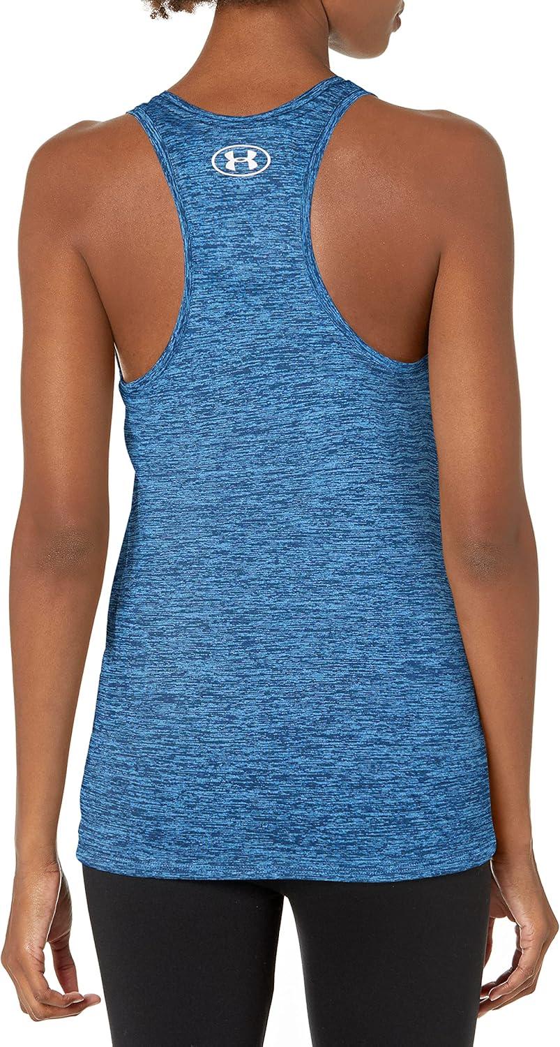 image:imageUnder Armour Womens Tech Twist Tank TopIndigo 405Metallic Silver