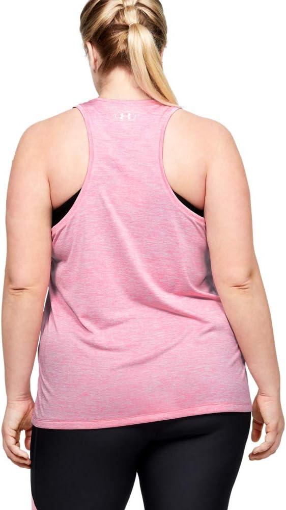 image:imageUnder Armour Womens Tech Twist Tank TopLipstick 691Metallic Silver