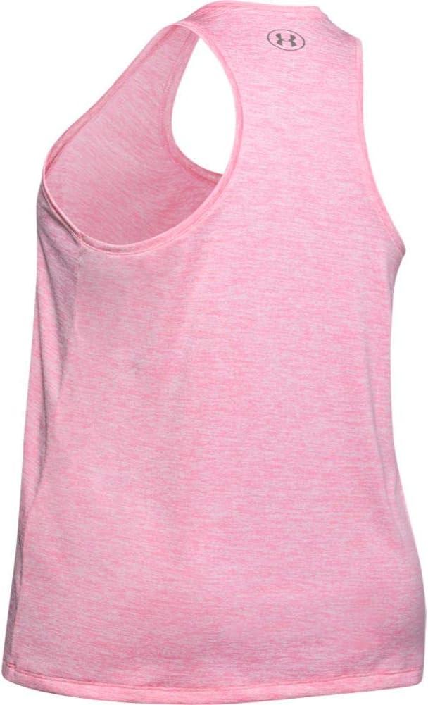image:imageUnder Armour Womens Tech Twist Tank TopLipstick 691Metallic Silver