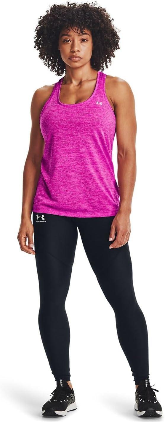 image:imageUnder Armour Womens Tech Twist Tank TopMeteor Pink 660Metallic Silver