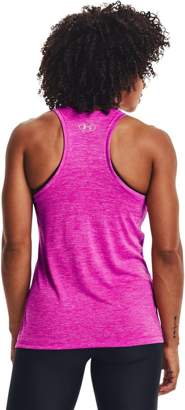 image:imageUnder Armour Womens Tech Twist Tank TopMeteor Pink 660Metallic Silver